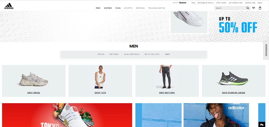 Adidas Offical Shoe Store Website